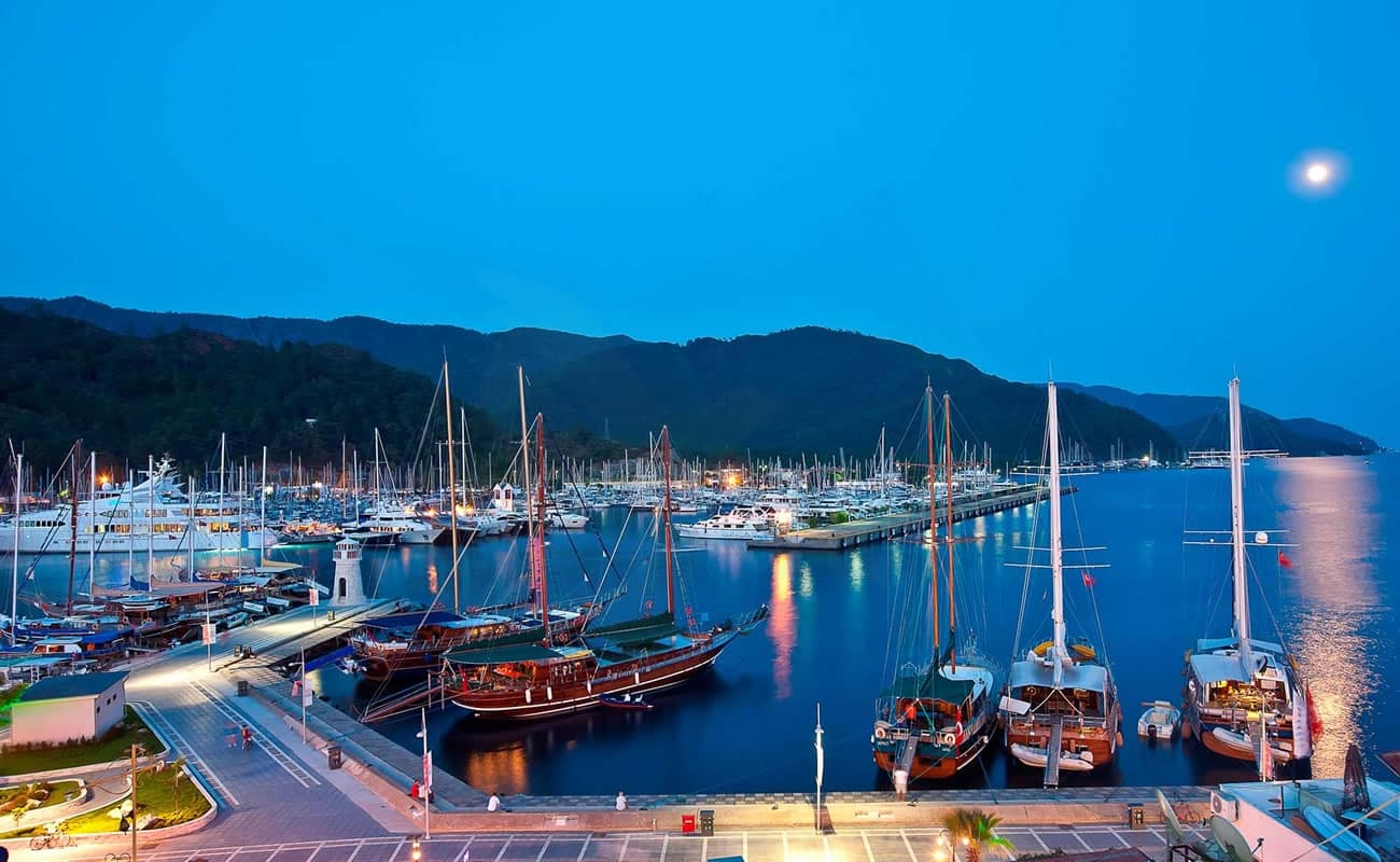 Marmaris Marina Area Is A Popular Vibrant And Bustling District